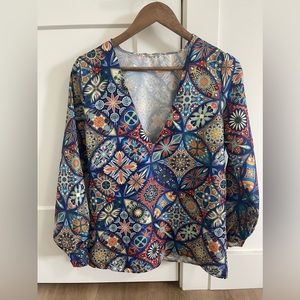 BRAND NEW PRINTED BLOUSE